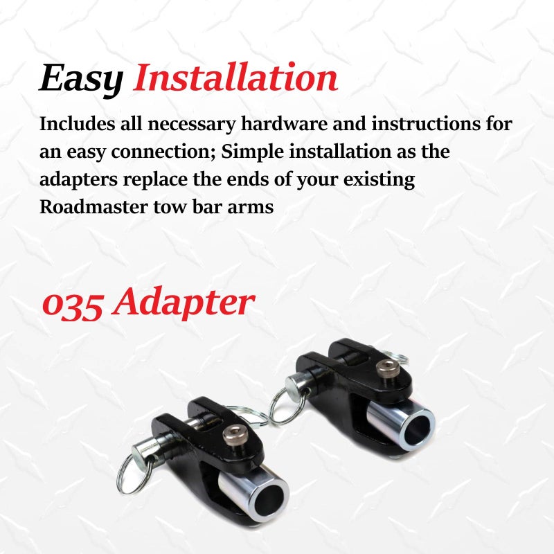 Roadmaster 035 Pair of Steel Off Road Bumper Adapters fits Bumpers with 3/4" Thick D Tab & 7/8" Diameter Shackle Holes | Durable Powder Coat | Heavy Duty | Easy Installation - Image 5